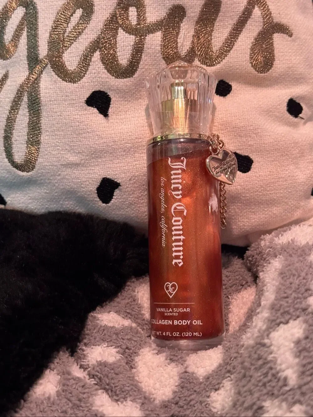 Juicy couture charm crown vanilla glitter bronzing shimmer oil Nwt